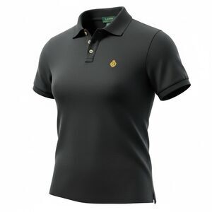 Lauren Ralph Lauren Shirt Womens Size Small Navy Short Sleeve Crest Polo Pique